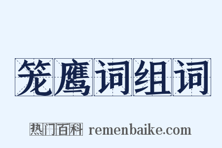 笼鹰词组词是什么意思的图片